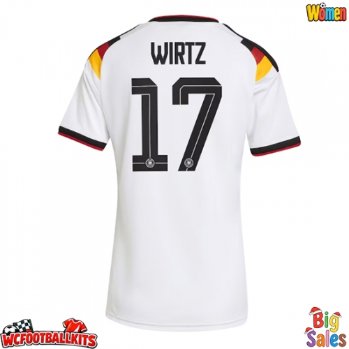 Germany Florian Wirtz #17 Replica Home Stadium Shirt for Women World Cup 2026 Short Sleeve